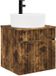 vidaXL Wandgemonteerde wastafelmeubel Gerookt eiken 49 x 44,5 x 65 cm