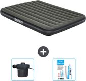 Bestway Luchtbed - 2-Persoons - 152 x 203 x 25 cm - Grijs - Inclusief Pomp en Reparatieset