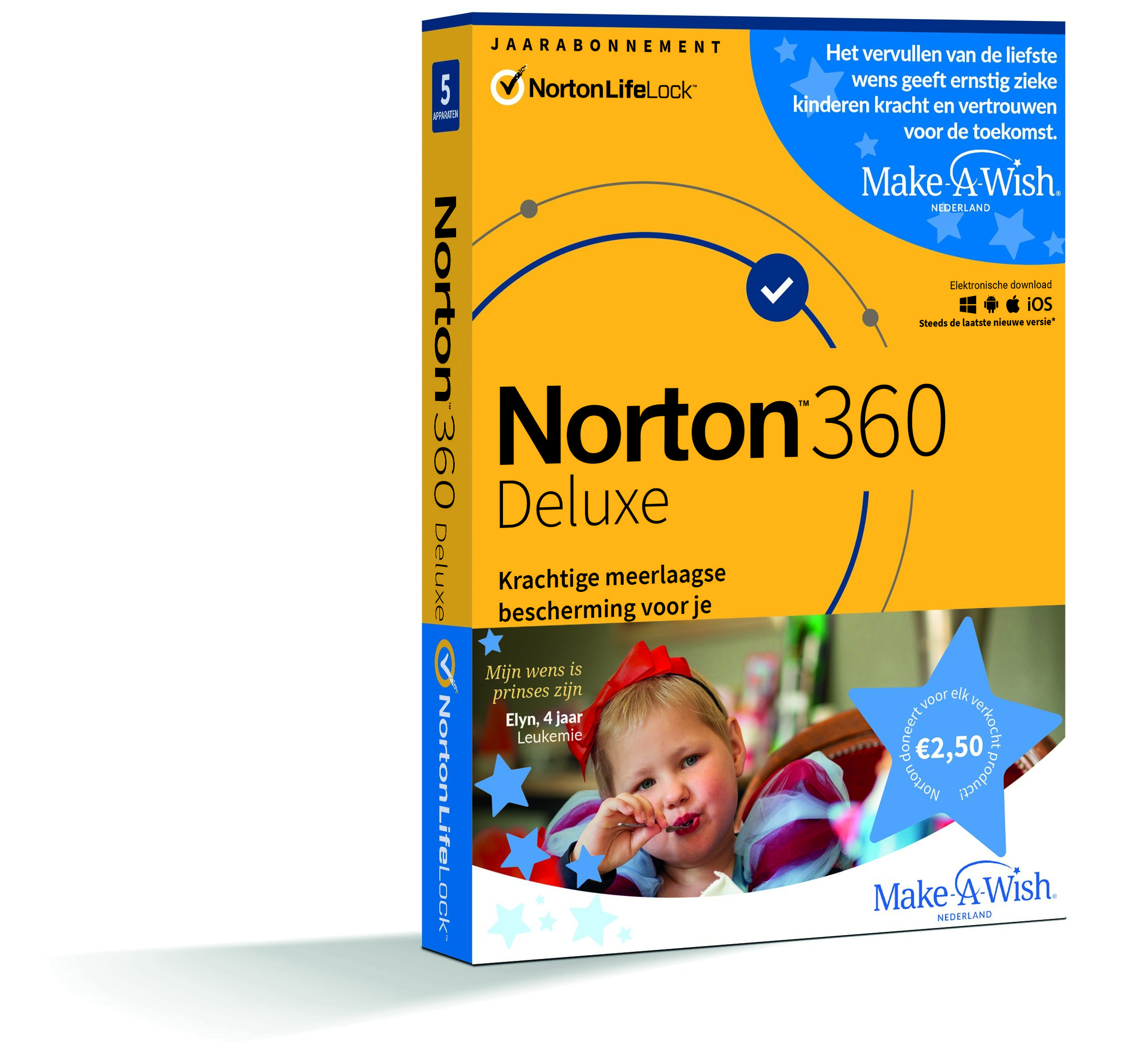 Norton 360 Deluxe | 5Apparaten - 1Jaar | Windows - Mac - Android - iOS | 50Gb Cloud Opslag