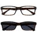 Leesbril UV Reader Leesbril Bruine Schildpad Lezers Met Bijpassende Zonnelezer Waarde Tweeling Pak Mannen Vrouwen UVSR2092BR +2,50