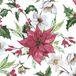 Daisy kerst thema servetten - 20x st - 33 x 33 cm - kerststerren print