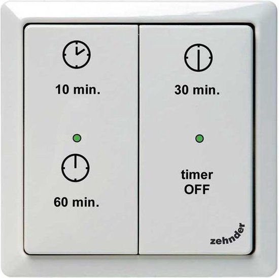 Zehnder J.E. StorkAir Radiografische Timer-Afstandsbediening ventilator (RFT)