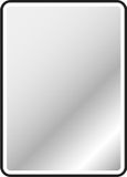 AURLANE Miroir salle de bain avec eclairage LED et contour noir - 50x70cm - GO BLACK LED