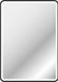 AURLANE Miroir salle de bain avec eclairage LED et contour noir - 50x70cm - GO BLACK LED