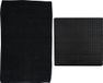 MSV Douche anti-slip/droogloop matten - Napoli badkamer set - rubber/polyester - zwart