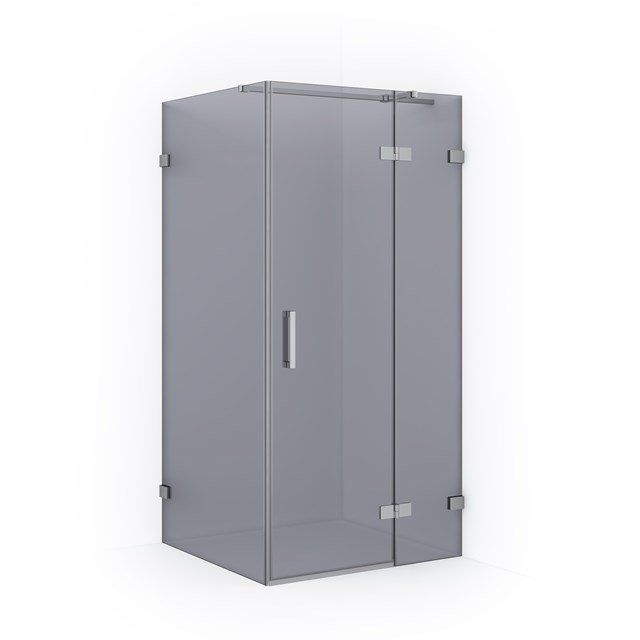 Maxaro Douchecabine Diamond 100x90cm 8mm Rookglas Veiligheidsglas Chroom