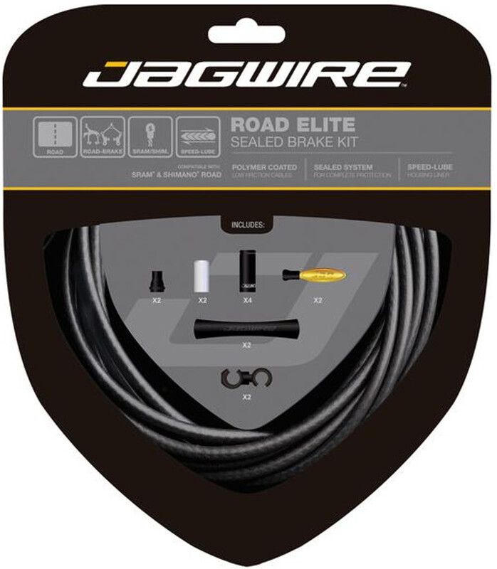 Jagwire Road Elite Sealed Remkabel Set - Stealth Black