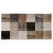 Baroni Home Laagpolig tapijt, handgevlochten, modern woonkamertapijt, 80 x 150 cm, grijs geruit