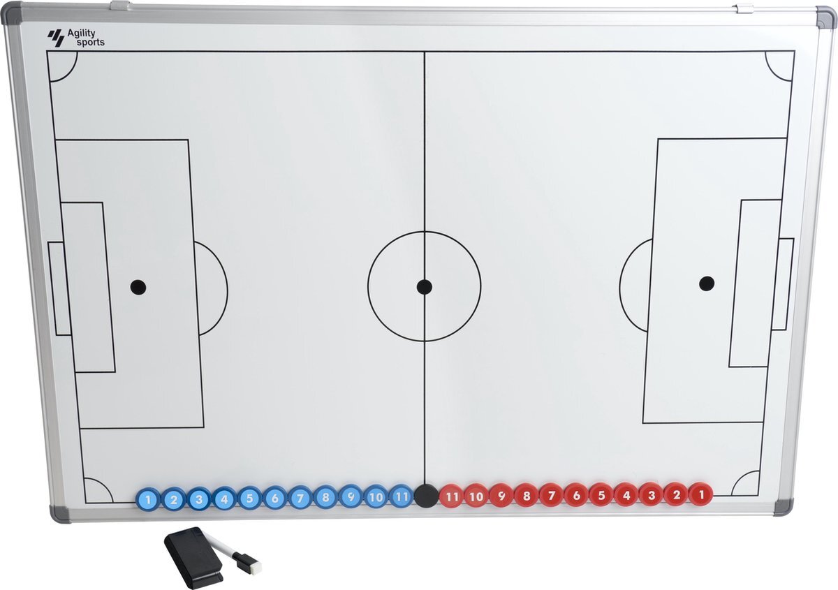 Agility Sports Coachbord voetbal - Tactiekbord 60x90 cm - Inclusief magneten