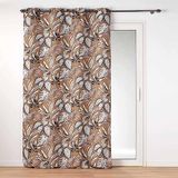 Douceur d'intérieur Cabana Camel Printed Polyester Eyelet Curtain (140 x 280 cm)