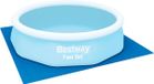 Tapis de sol pour piscine - Protection de surface - Installation de piscine - Matériau imperméable - 335 x 335 cm - Bleu