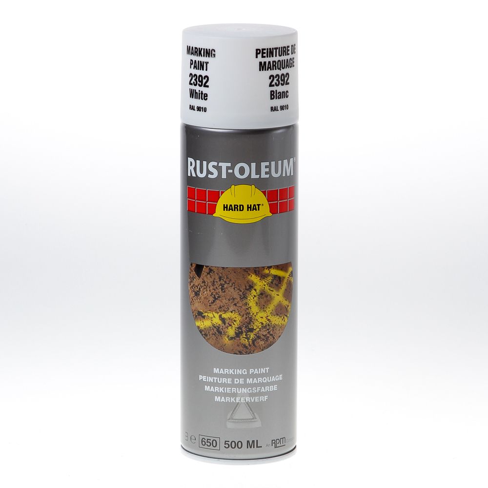 Rust-oleum Hard Hat - Markeerverf wit 500ml