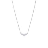 Lucardi Dames Zilveren damesketting met hanger - Ketting - 925 Zilver - Zilverkleurig - 45 cm