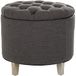 Safavieh Ottoman met plank modern 52 x 52 x 49.78 cm grijs
