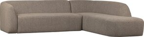BePureHome Sloping Corner Sofa Right - Chenille - Light Brown Melange
