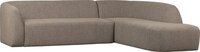 BePureHome Sloping Corner Sofa Right - Chenille - Light Brown Melange