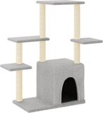 vidaXL Kattenmeubel met sisal krabpalen 97,5 cm lichtgrijs
