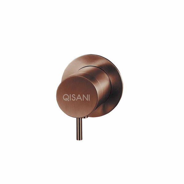 Qisani Flow Thermostatische Inbouwkraan 1-weg - Geborsteld PVD Copper (Koper)