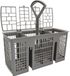OrangeCart B.V. Panier à linge gris en plastique compatible avec Bosch et Siemens