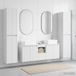 Maison Exclusive Ensemble de 5 armoires de salle de bain, blanc, dimensions : 33 x 34,5 x 160 cm