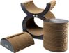D&D Home I LOVE Happy Cats Faye Krabmeubel - Carton Playground met 2 Verdiepingen - Krabben & Loungen - 40x30x46,6cm - Bruin/Zwart