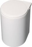 Emuca Recyclingcontainer, 13 L, deurbevestiging, automatische dekselopening, Kunststof, Wit