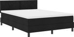 vidaXL Boxspringbed met LED-stripverlichting Zwart 140 x 190 cm Stof