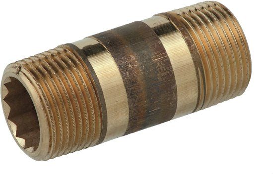 KIRCHHOFF BR dubbele buisnippel - Blanco - 1/2" x 40 mm - (3530)