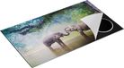 Chefcare Inductie Beschermer Twee Olifanten in het Water - 89,6x51,6 cm - Multicolor
