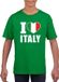 Bellatio Decorations I love Italy Groen supporter shirt kinderen - Italie shirt jongens en meisjes 134/140