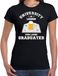Bellatio Decorations University of Leiden Carnaval t-shirt zwart voor dames - Leidse geslaagd / afstudeer cadeau verkleed shirt XXL