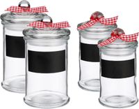 Secret de Gourmet Kruidenpotjes - krijtvlak - 4x stuks - 120ml/350ml