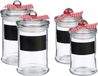 Secret de Gourmet Kruidenpotjes - krijtvlak - 4x stuks - 120ml/350ml