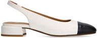 Manfield Femme Slingbacks en cuir blanc Taille 36