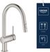 GROHE Minta Robinet de cuisine - Bec en C - Douchette extractible - Supersteel 32321DC2
