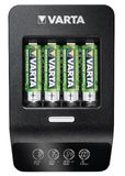 Varta Batterij Oplader - Voor AA/AAA Batterijen - Zwart - Met LCD Display & 4 AA Batterijen