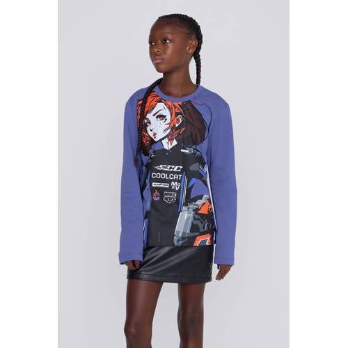 Coolcat Longsleeve T-shirt Tabitha met Motor Girl Print