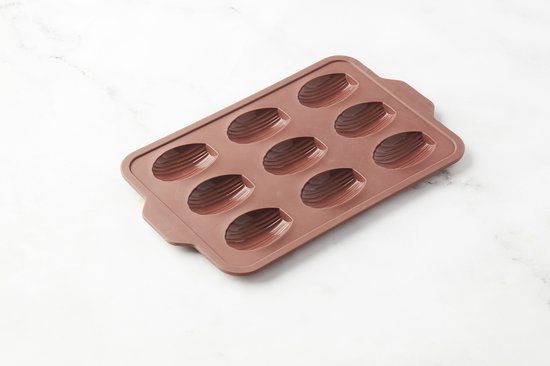 Point-Virgule Madeleine Vorm Platinum Silicone Vintage Maroon 37x23x2cm