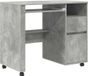 Bureau à roulettes Béton Gris Bois transformé 91 x 50 x 77 cm