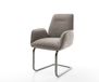 Cantilever Zoa-Flex tissu structuré doux taupe pied cantilever plat grafiete ressorts ensachés
