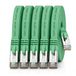 1aTTack.de CAT7 LAN-kabel 5x 2m flexibele netwerkkabel 10 Gbit/s - groen | Platte Cat.7 Ethernet patchkabel, platte Gigabit-kabel voor internet, switch, router, modem en patchpaneel