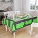 Bonamaison Tafelkleed, Anti-Mold, Sneldrogend, Waterdicht, 100% Polyester Tafellaken, Neon groene rook, 140 x 160 Cm