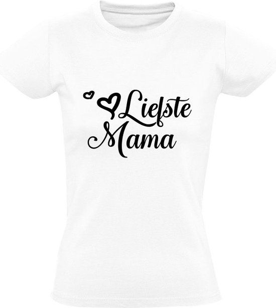 Liefste mama Dames T-shirt - Wit - XL - Moederdag