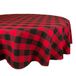 DII Buffalo Check Collection Classic Boerderij Tafelkleed Katoen Rood/Zwart Tafelkleed, 177,8 cm Rond