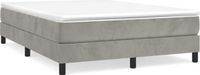 vidaXL Boxspring bed 140x200 cm fluweel lichtgrijs