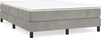 vidaXL Boxspring bed 140x200 cm fluweel lichtgrijs