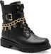 Marco Tozzi Dames Enkellaarsje 2-85207-47 Zwart Synthetisch Blokhak Ritssluiting/Veters