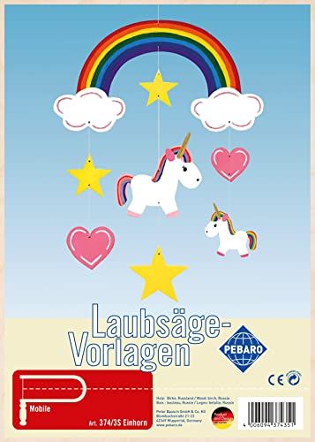 Pebaro 374/3S figuurzaagsjabloon motief mobiele eenhoorn