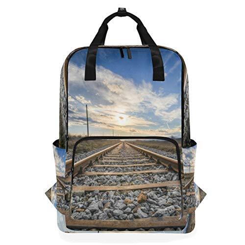 MONTOJ Travel Rugzak Immense Gleise Clear Sky School Rugzak