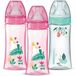 DODIE Set van 3 anti-koliek babyflessen - 330 ml - +6 maanden - Roze en groen